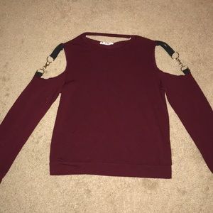 Maroon top
